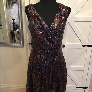 Grace Karin Multicolor Sequin Mini Dress